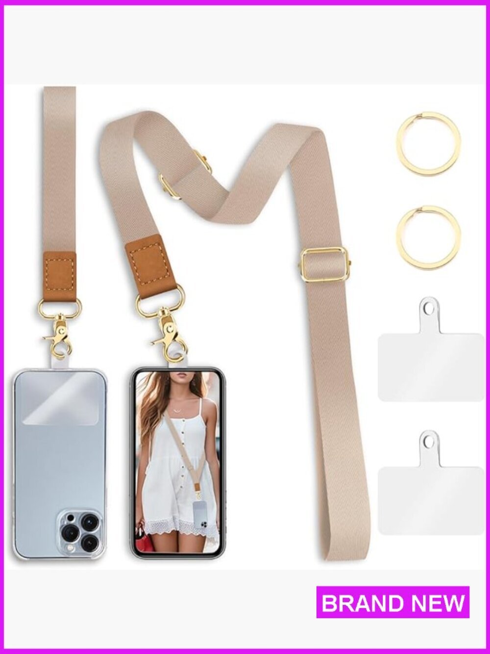 Phone Lanyard Crossbody Strap Adjustable Handsfree For Keys Case Accessories